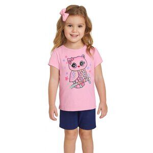 Garanimals 2 Pieces Owl Tee Pink Pull Up Shorts Blue Size 4T